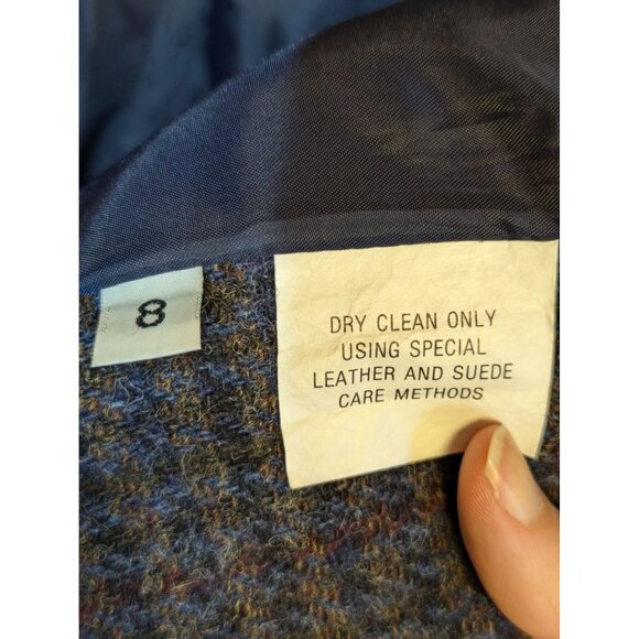 International Scene Vintage Wool & Suede Women's Blazer Jacket  Size 8 - Picture 9 of 9